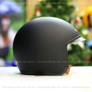 Mũ 3/4 Royal M139 Đen Nhám