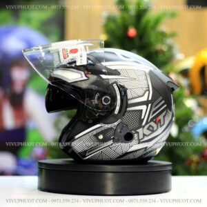 Mũ 3/4 KYT Venom Marvel Black Panther