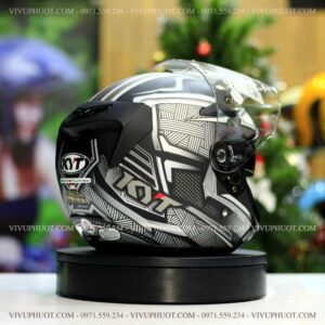 Mũ 3/4 KYT Venom Marvel Black Panther