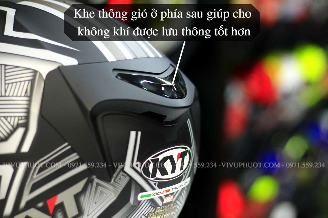 Mũ 3/4 KYT Venom Marvel Black Panther