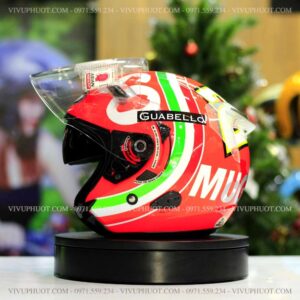 Mũ 3/4 KYT Venom Rosso Mugello