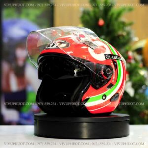 Mũ 3/4 KYT Venom Rosso Mugello