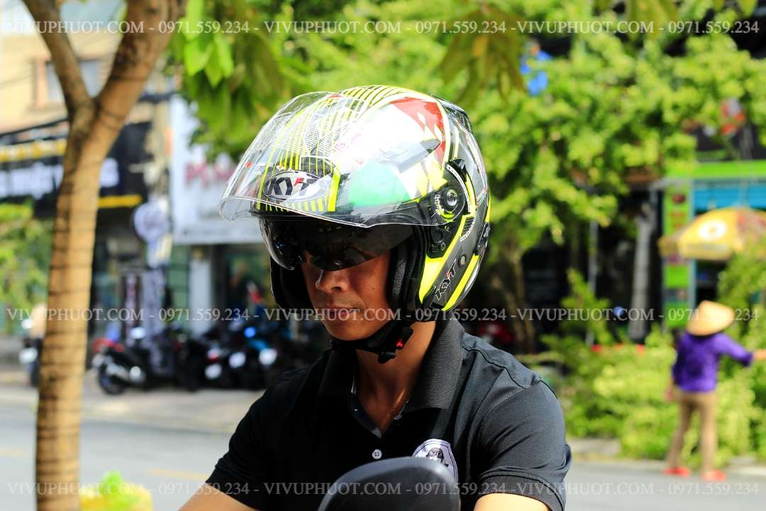 Mũ 3/4 KYT Venom San Marino