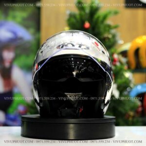 Mũ 3/4 KYT Venom Trắng White Gloss