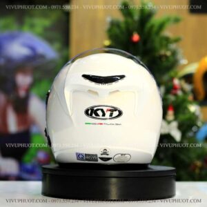 Mũ 3/4 KYT Venom Trắng White Gloss