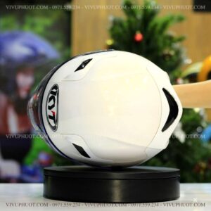 Mũ 3/4 KYT Venom Trắng White Gloss