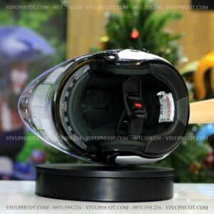 Mũ 3/4 KYT Venom Trắng White Gloss