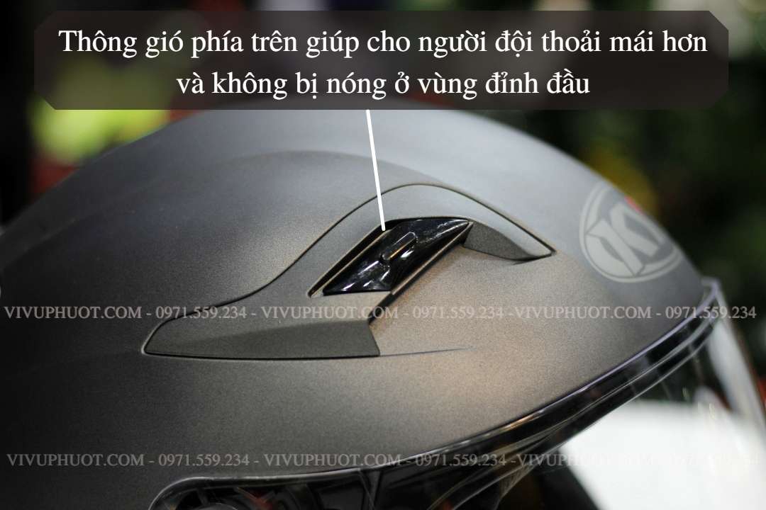 Mũ 3/4 KYT Venom Xám Đen