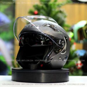 Mũ 3/4 KYT Venom Xám Đen