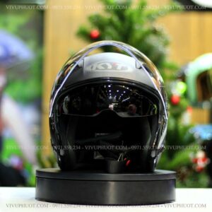 Mũ 3/4 KYT Venom Xám Đen