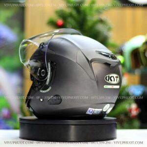 Mũ 3/4 KYT Venom Xám Đen