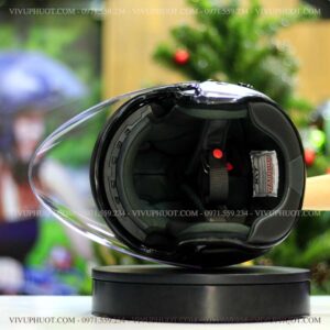 Mũ 3/4 KYT Venom Xám Đen