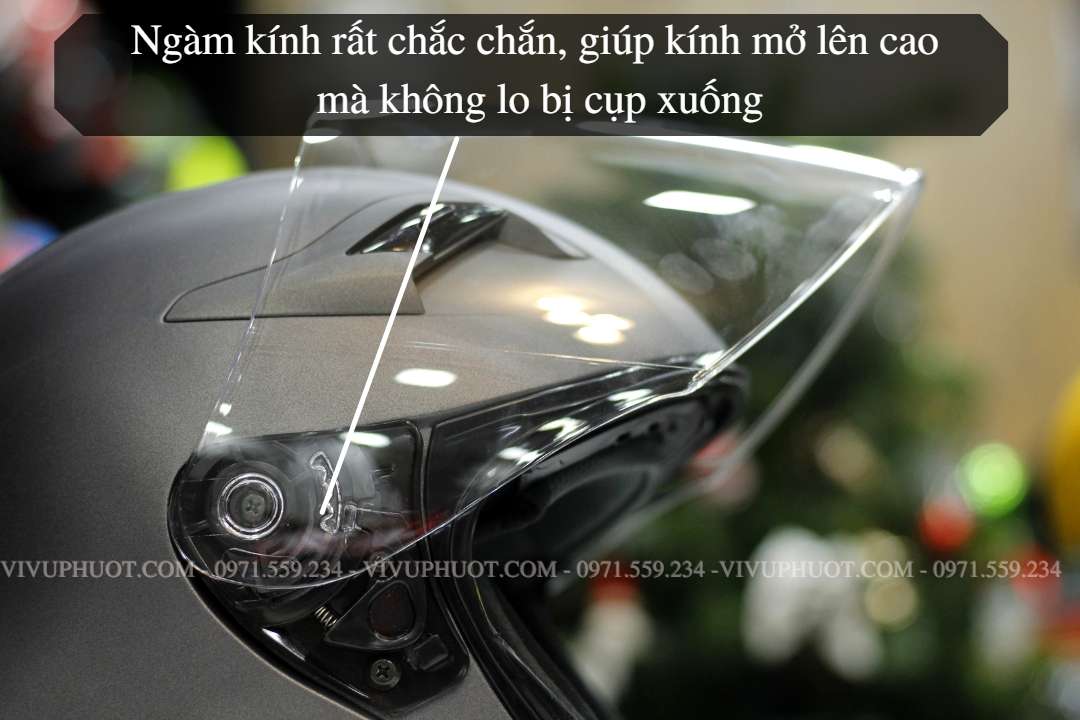 Mũ 3/4 KYT Venom Xám Đen