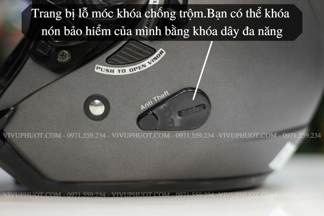 Mũ 3/4 KYT Venom Xám Đen