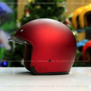 Mũ 3/4 Royal M139 Đỏ Đô