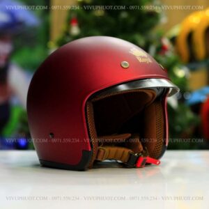 Mũ 3/4 Royal M139 Đỏ Đô