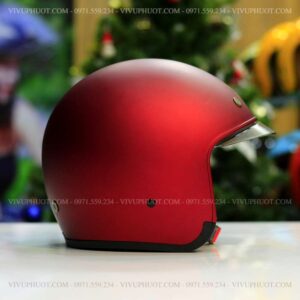 Mũ 3/4 Royal M139 Đỏ Đô