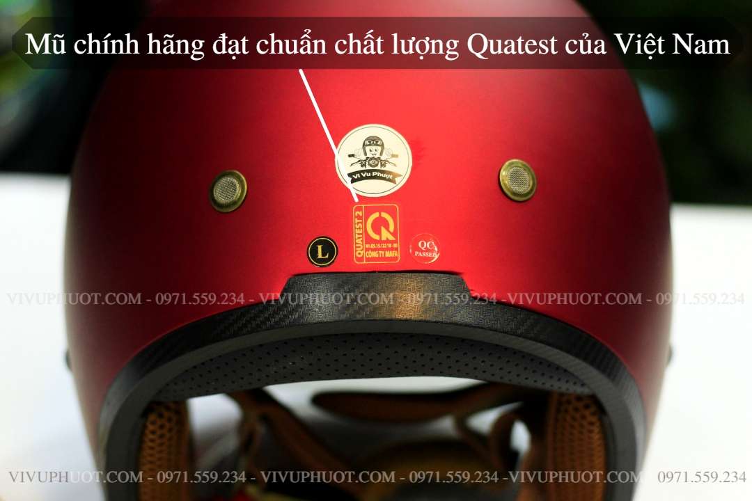 Mũ 3/4 Royal M139 Đỏ Đô