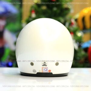 Mũ 3/4 Royal M139 Trắng Bóng