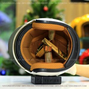 Mũ 3/4 Royal M139 Trắng Bóng