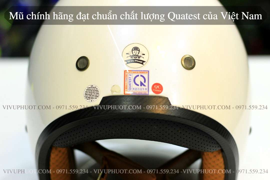 Mũ 3/4 Royal M139 Trắng Bóng