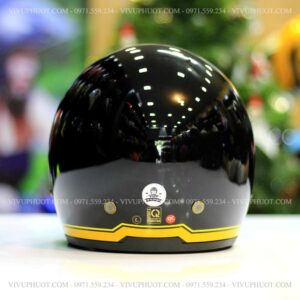 Mũ 3/4 Royal M139 V10 Đen Viềm Vàng