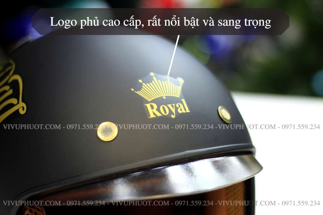 Mũ 3/4 Royal M139 V5 Đen