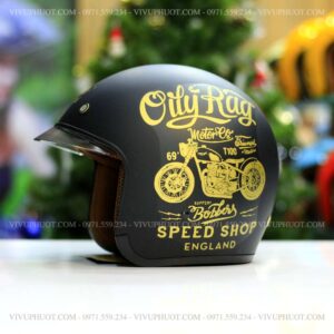 Mũ 3/4 Royal M139 V5 Đen