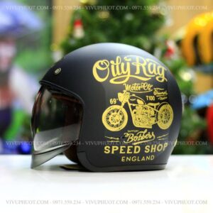 Mũ 3/4 Royal M139 V5 Đen