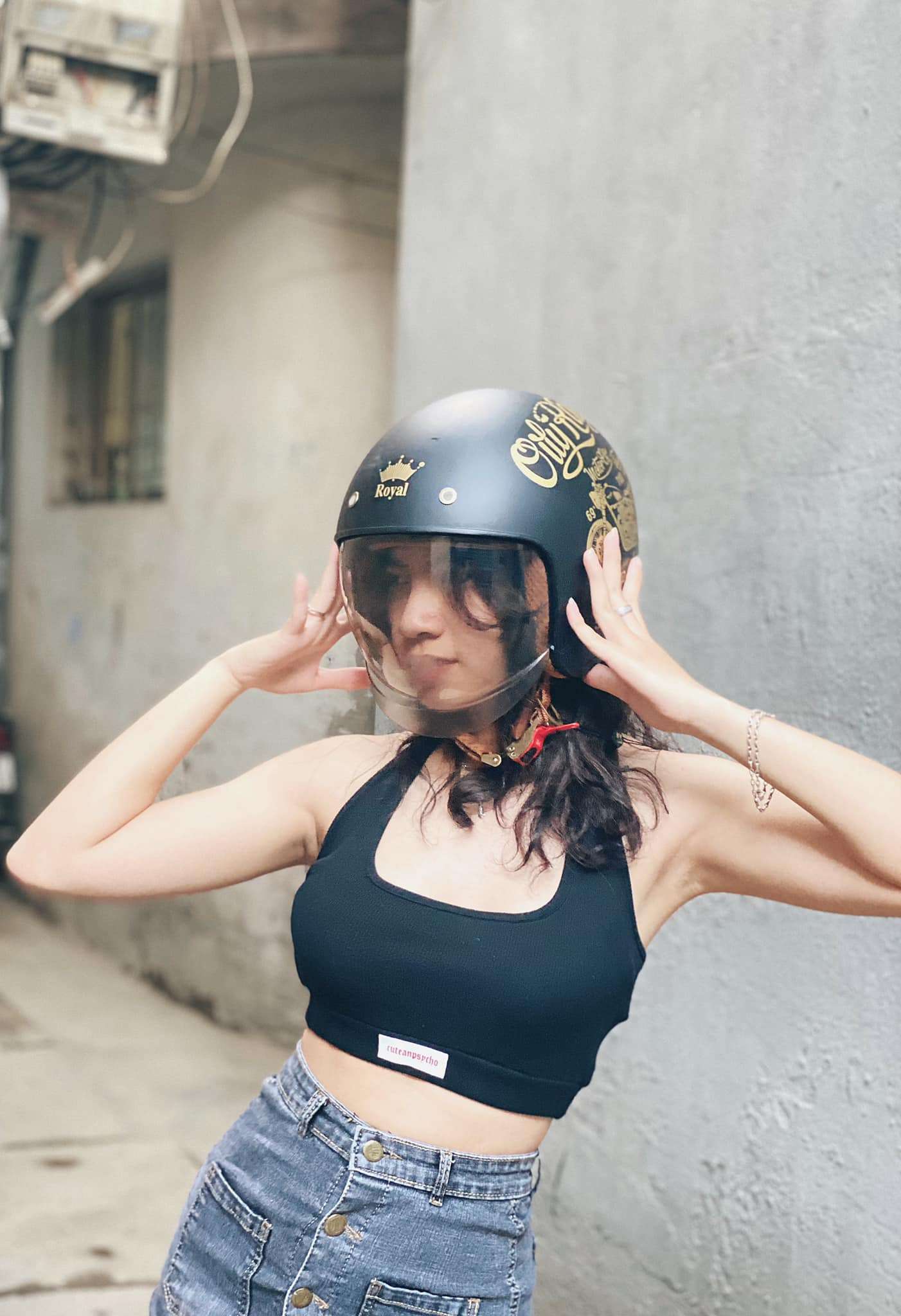 Mũ 3/4 Royal M139 V5 Đen