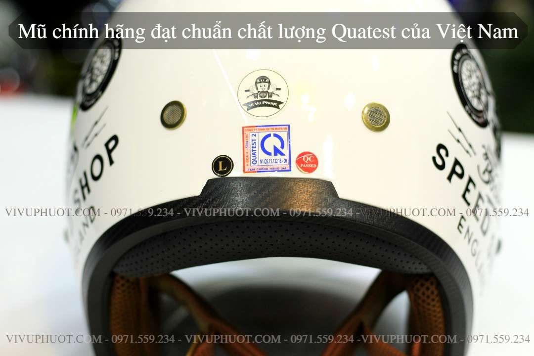 Mũ 3/4 Royal M139 V5 Trắng