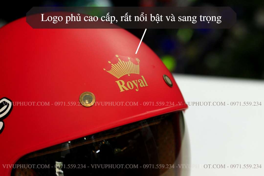 Mũ 3/4 Royal M139 V6 Đỏ