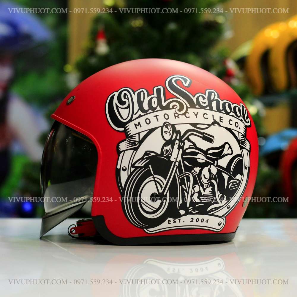 mu-bao-hiem-3-4-royal-m139-v6-do-17 Mũ 3/4 Royal M139 V6 Đỏ