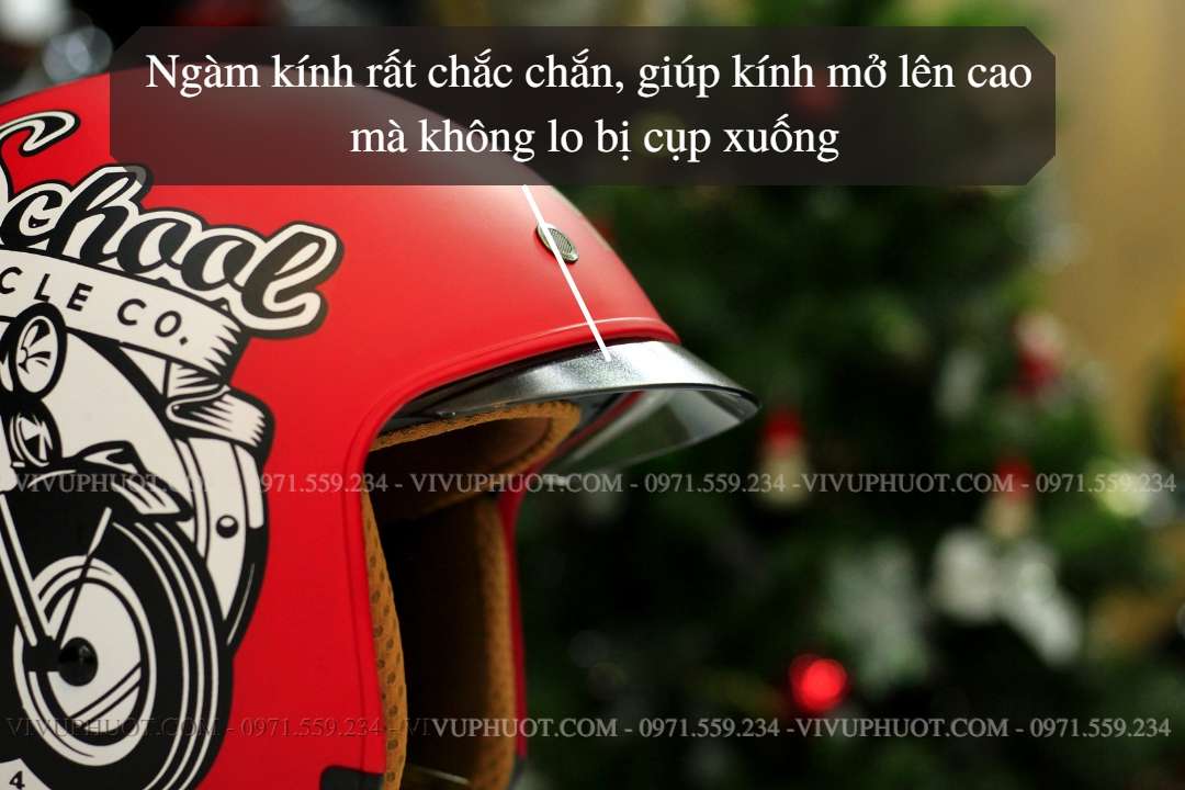 Mũ 3/4 Royal M139 V6 Đỏ