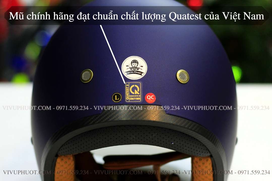 Mũ 3/4 Royal M139 Xanh Mực