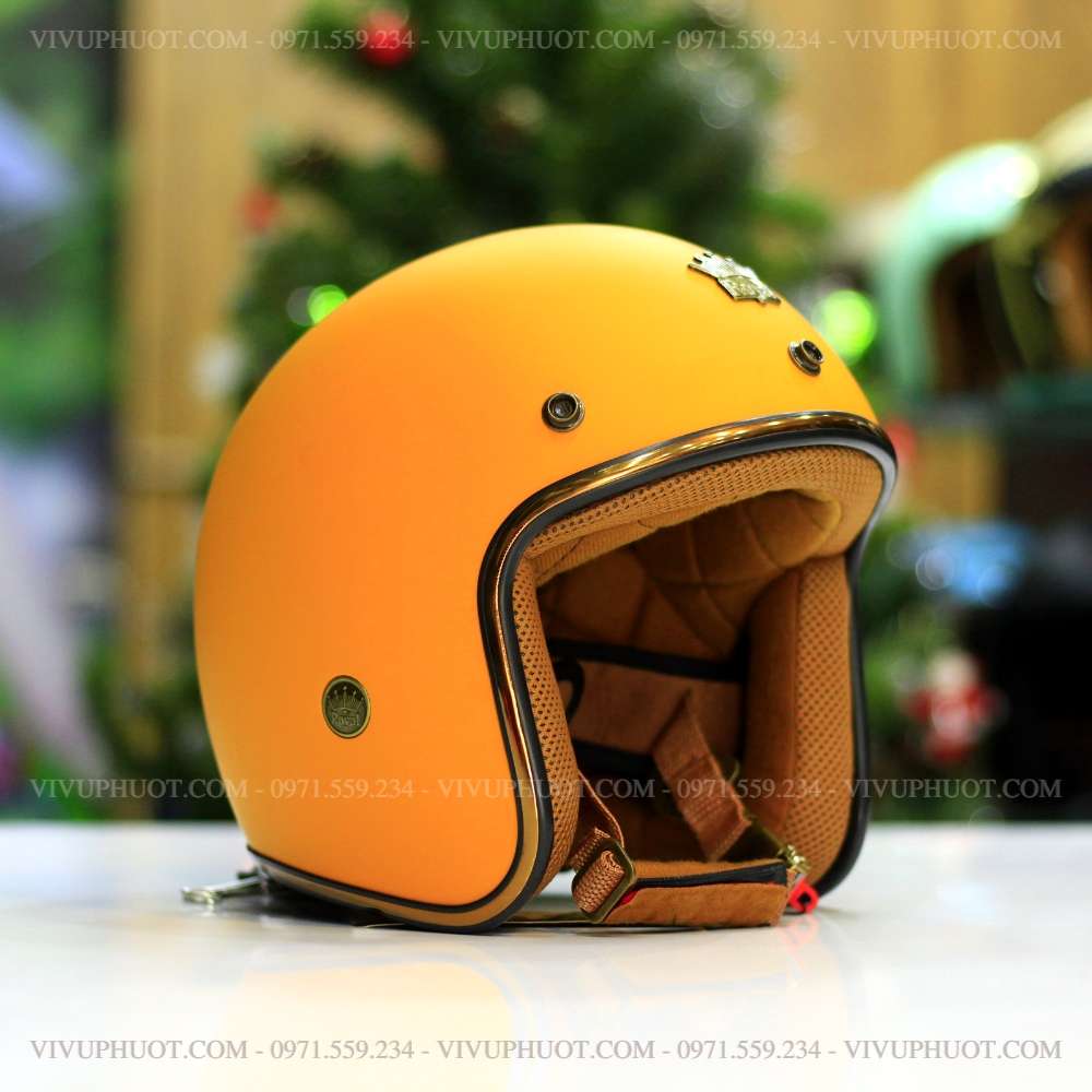 mu-bao-hiem-3-4-royal-m20c-vang-nham-4 Mũ Bảo Hiểm 3/4 Royal M20C Vàng Nhám