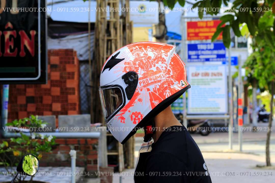 Mũ Fullface Yohe 978 Cam Xanh