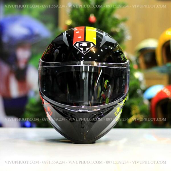 Mũ Fullface Yohe 978 Plus Progames Cam Vàng
