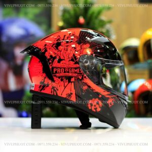 Mũ Fullface Yohe 978 Plus Progames Cam Vàng