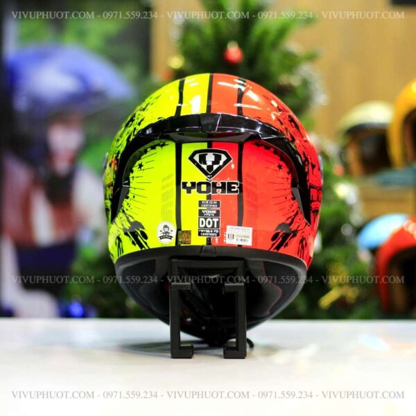 Mũ Fullface Yohe 978 Plus Progames Cam Vàng