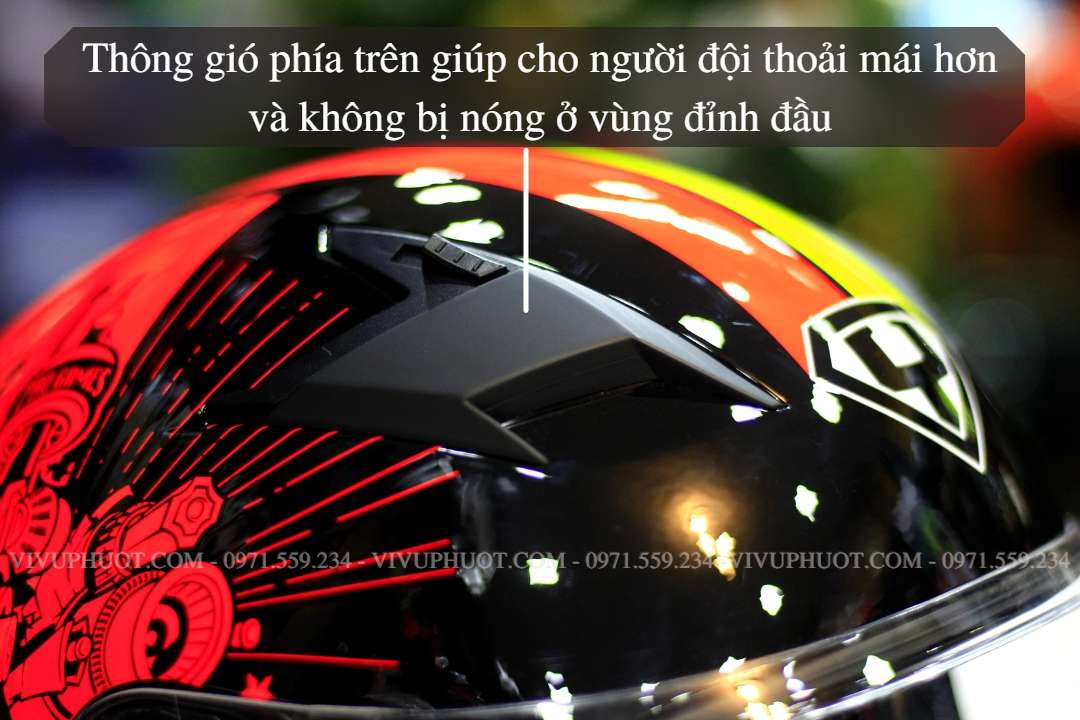 Mũ Fullface Yohe 978 Plus Progames Cam Vàng 