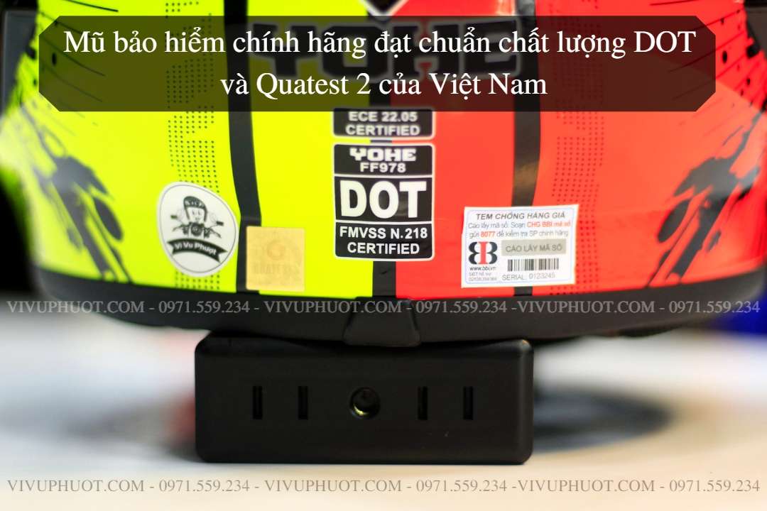 Mũ Fullface Yohe 978 Plus Progames Cam Vàng 