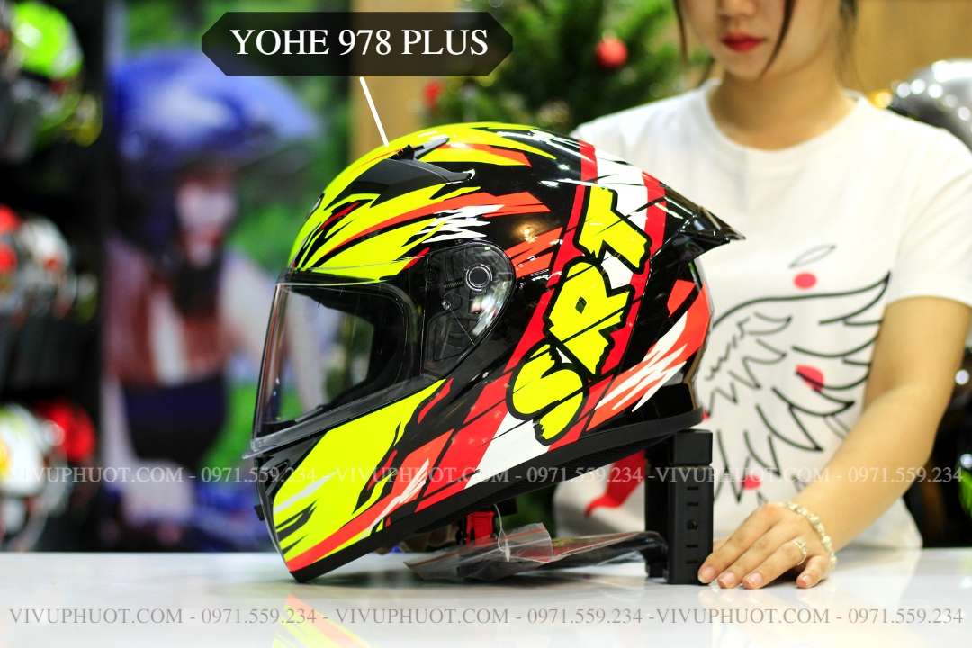 Mũ Fullface Yohe 978 Plus SRT Vàng