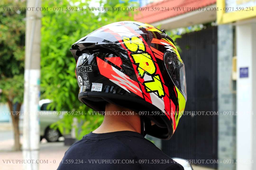 Mũ Fullface Yohe 978 Plus SRT Vàng