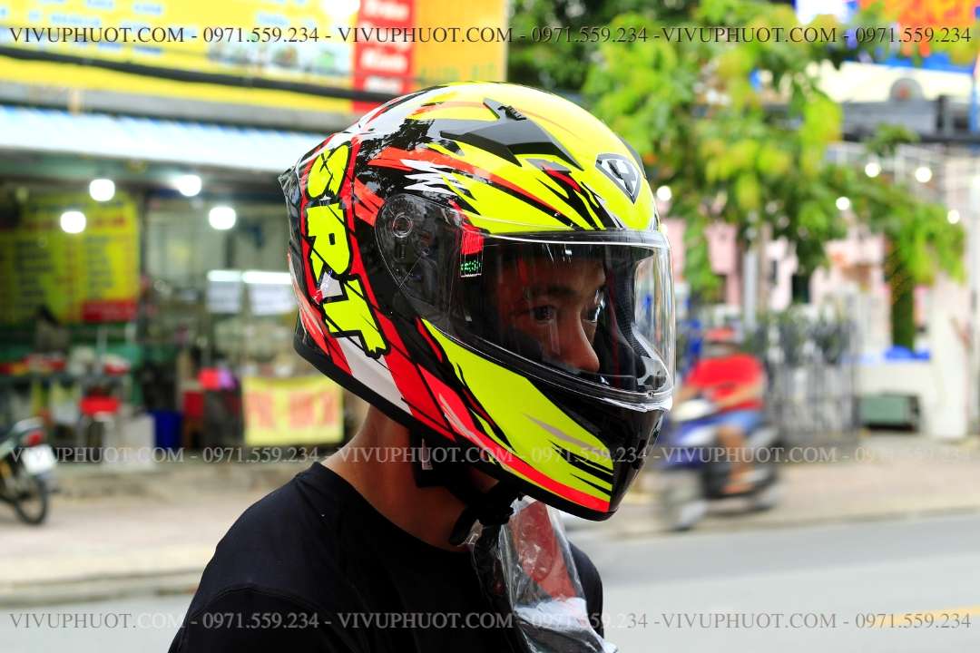 Mũ Fullface Yohe 978 Plus SRT Vàng