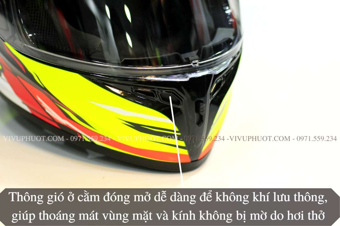 Mũ Fullface Yohe 978 Plus SRT Vàng