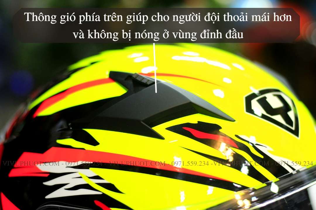 Mũ Fullface Yohe 978 Plus SRT Vàng