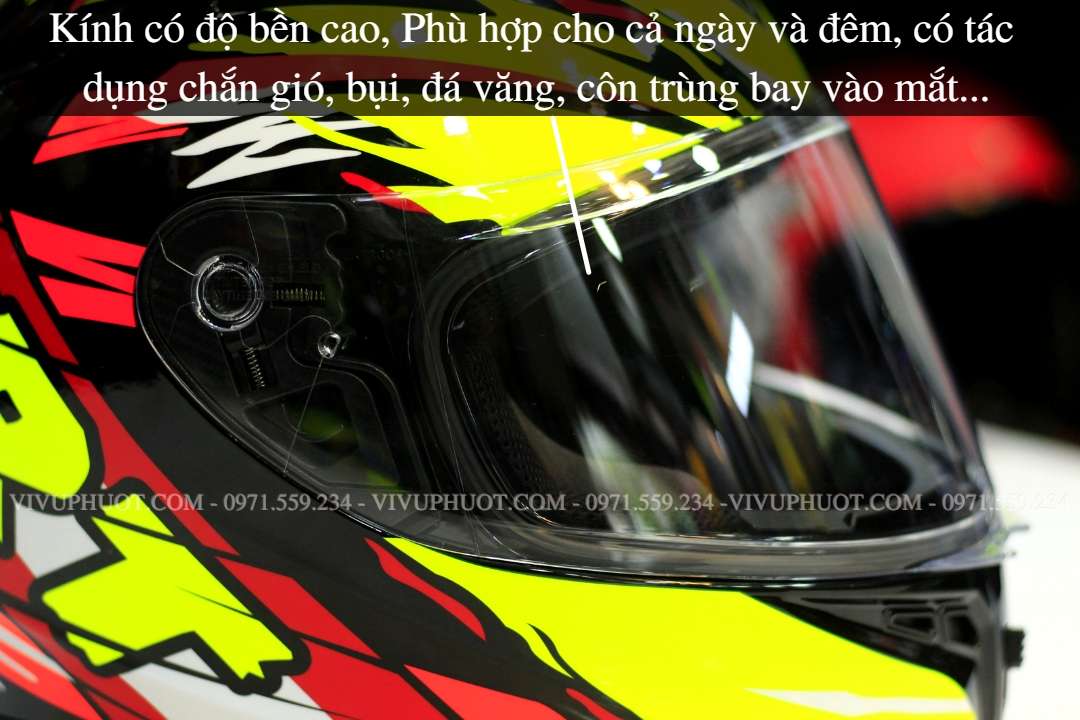 Mũ Fullface Yohe 978 Plus SRT Vàng