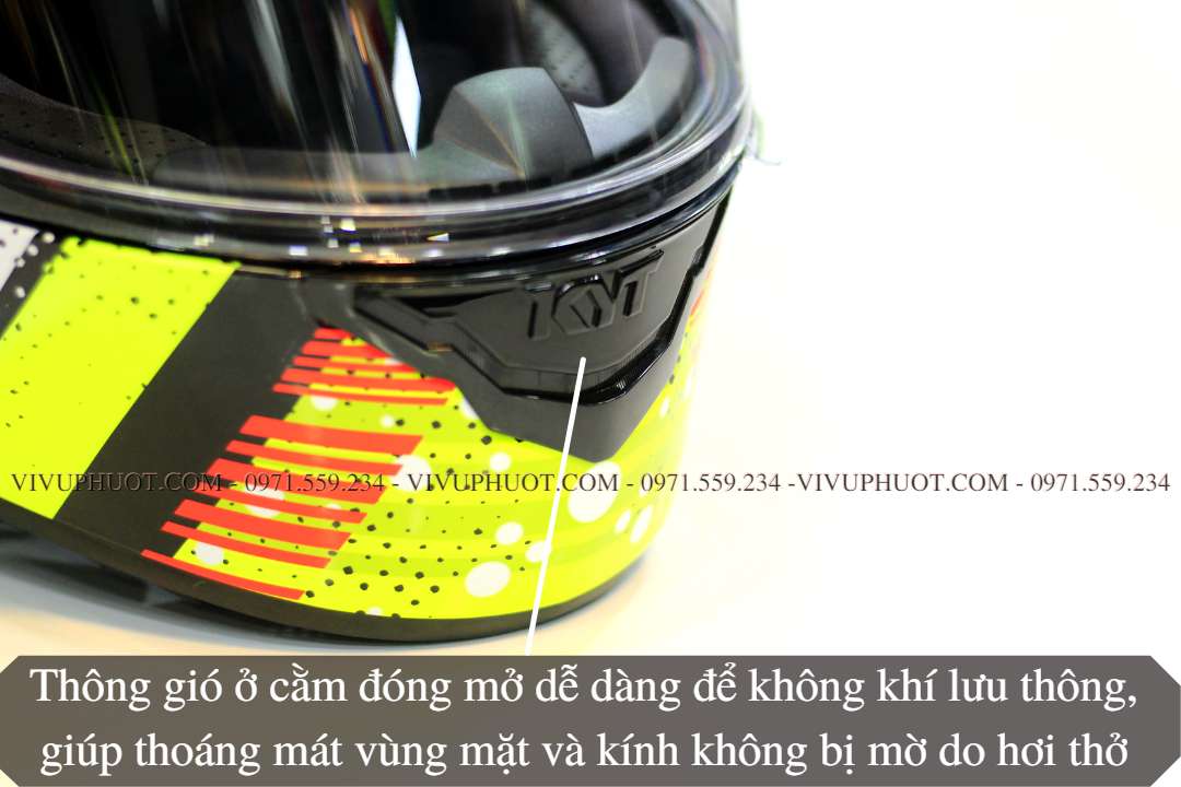 Mũ Fullface KYT NFR Energy Red Yellow