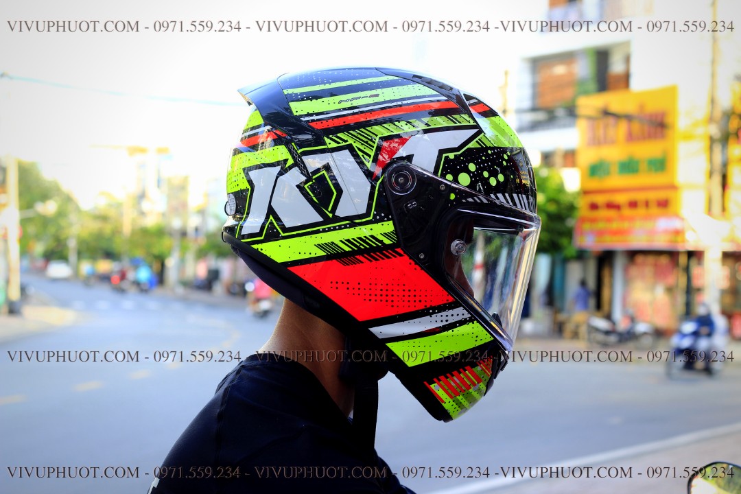 Mũ Fullface KYT NFR Energy Red Yellow